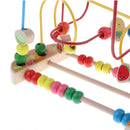 Kids Baby Fruit Wooden Around Bead Maze Educational Roller Coaster Game Toys