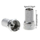 10Pcs 75-5 F Connector Screw On Type For RG6 Satellite TV Antenna Coax Cabl OZ