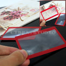 2x Handy Pocket Credit Card Sized PVC Wallet Clip Reading Magnifying Magnifier