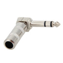 2pcs Right Angle Male Stereo Phone Plug Guitar Cable Audio Connector A