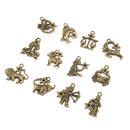 24pcs Mix Birth Sign Zodiac Constellation Zodiac DIY Jewelry Findings Charms