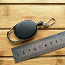 Retractable Metal Card Badge Holder Steel Ring Belt Clip Pull Key Chain LOY