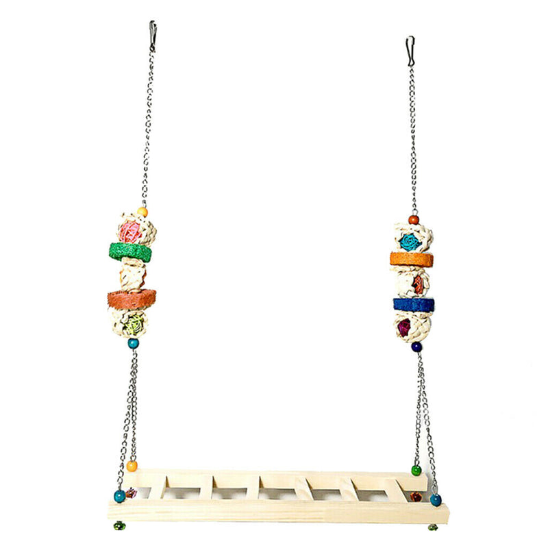 Set of 2 Chicken Swing Wooden Perch for Large Birds Macaws Budgie Conure