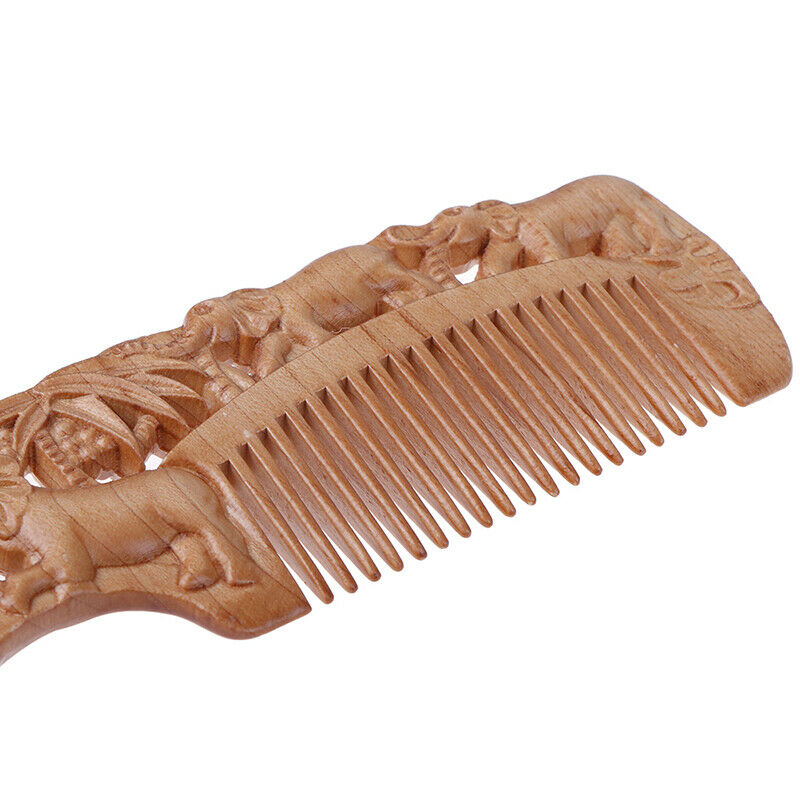 1X Wooden Comb Fine Tooth Handmade Hair Comb Anti Static Comb Hair Styling To Ew