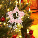 Christmas Tree Pendant Cute Plush Home Festival Ornaments (Star Pink) A