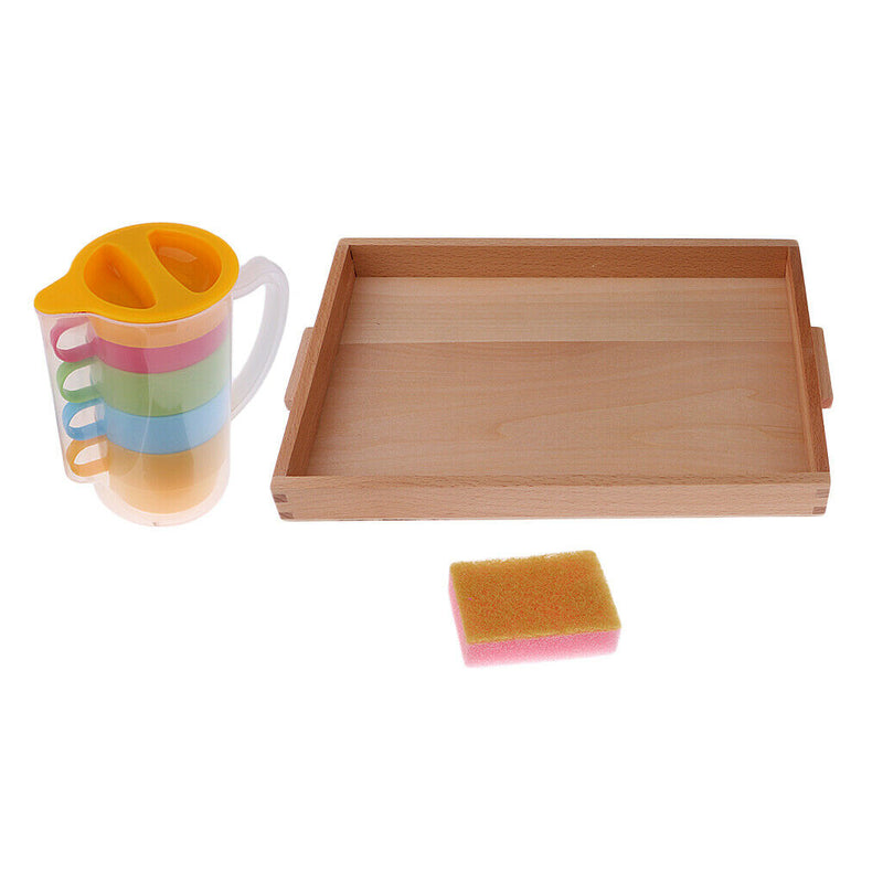 Montessori Basic Pouring Kit Wooden Toys for Preschool Teaching Education