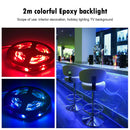 2m LED USB Strip Light Waterproof RGB Remote Control Flexible Ribbon Lamp