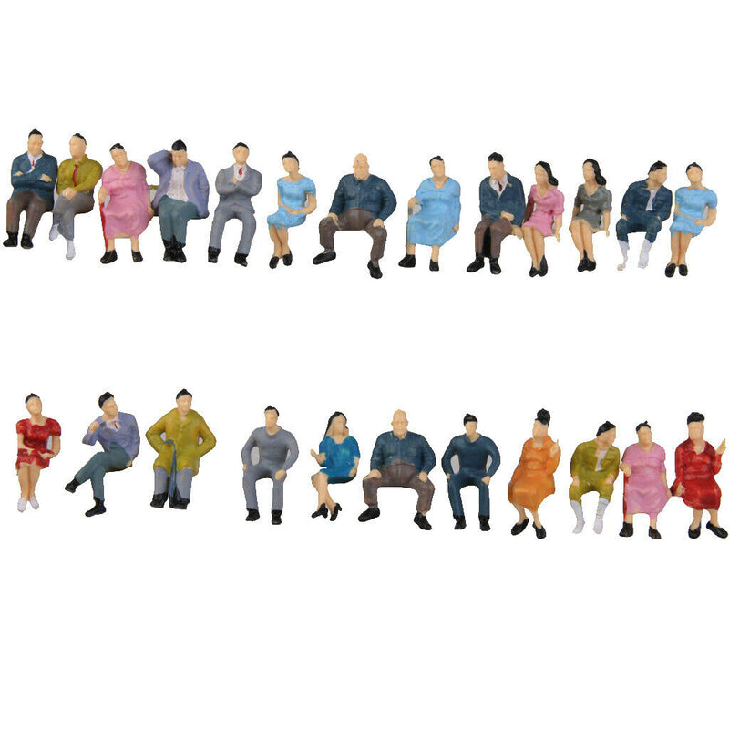 100x O Scale Diorama Railway Painted People Street Park Figures Accessory