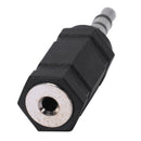 2.5mm Stereo Female to 3.5mm Stereo Male Plug Jack Audio Adapter, Black