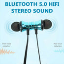 Neck Hanging Magnetic Bluetooth Headset Earplugs Wireless Sports Earphone A