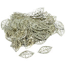 200pcs Metal Leaf Charms Pendants Jewellery Making Findings Handcrafted