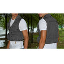 Multi Pocket Photography Hunting Fishing Vest Jacket Waistcoat Gray L Fabric