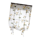 Flower Roman Curtain Window Sheer Balloon Curtain Cafe Kitchen Bedroom