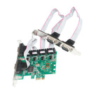 1Pcs PCI Express to 4-port RS232 Serial Card Green Good Quality