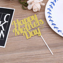 1pc Cupcake Toppers Glitter Happy Mother's Day Cake Topper Cake Flags Decor OHK