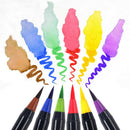 24 Color Art Oil Watercolor Painting Draw Brush Pen Sketch Manga Pen Brush Set