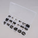 225pcs Rubber O Ring O-Ring Washer Seals Gasket Assortment Kit Black Fit Car