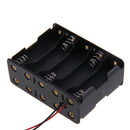 1 pcs New 10x AA Mobile Battery Clip Holder Case Box with Wire Leads Black