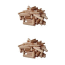 Set of 200 Wooden Dowels Hard Wood Grooved Plugs Furniture Woodwork Grooved