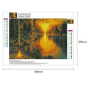 5D DIY Full Drill Diamond Painting Sunset Landscape Cross Stitch Embroidery