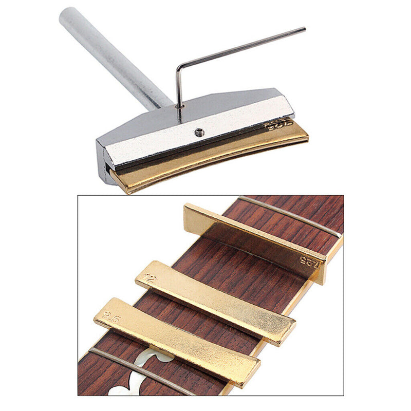 Golden Brass Guitar Bass 3pcs Fret Press Caul Inserts Radius Acoustic/Electric