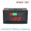 12-60V Lead Acid Battery Capacity LED Indicator Digital Voltmeter Tester hv2n