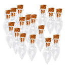 60PCS Teardrop Shape Mini Cork Stopper Glass Vial Jars Containers Bottles