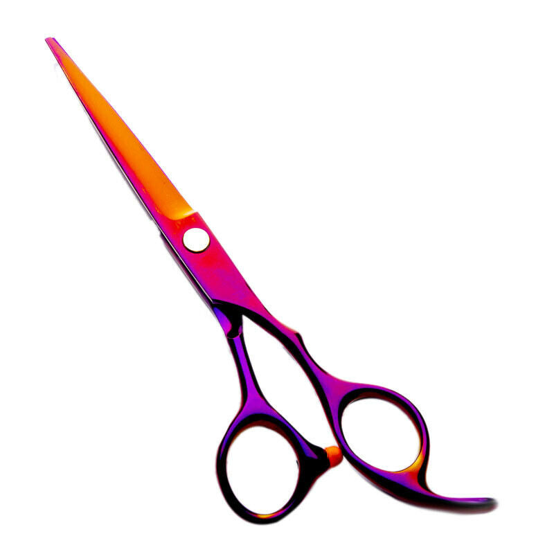 6 Inch Pro Pet Dog Grooming Scissors Set Flat Shear Tooth Shear Purple Kit V3K6