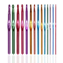14pcs 2-10mm Multicolour Aluminum Crochet Hook Knitting Needle Set Kit NCF XAR