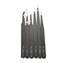 6 pcs All Purpose Precision Tweezer Set Stainless Steel Anti Static Tool Kit 3C