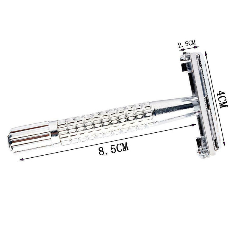 Stainless Steel Metal Safety Razor Double Edge Shaving Blade Razor For men