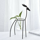 European Iron Deer Flower Vase Creative Hydroponic Container Glass Living R O8Q5