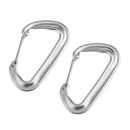 2Pcs Spring Clip Wire Gate Lock Carabiner Buckle for Climbing Backpack Hook