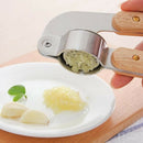 Stainless Steel Garlic Press With Wooden Handle Garlic Crusher Cutter Ginge