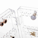 Foldable 4-Panel Jewelry Screen Hanger Organizer Earrings Necklace Chains D Z9B4