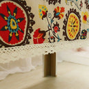 Bohemian Style Rectangle Tablecloth Linen Lace Table Cloth for Dinner Parti