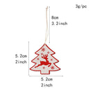 10pcs Wood DIY Craft Christmas Tree Ornaments New Year Home Decor (Tree-2) A