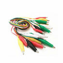 New 10X Colored Croc Clips Cable Alligator Jumper Test Leads Wire Double-ended