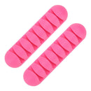 Silicone Cable Winder Desktop Tidy Management Clips Holder Organizer (2pcs) A