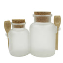 Clear Empty Plastic Bath Salt Comestic Powder Bottle Jar Pot with Wooden Co