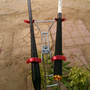 Outdoor Metal Adjustable Portable Double Pole Practical Fishing Rod Holder
