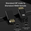 DisplayPort DP to HDMI Adapter 4K 2K 60Hz Video Audio Converter for HDTV PC B9C9