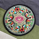 Chinese Classic Silk Embroidered Round Cup Mat Pad Coasters R Beverage E1R3 U7Q2