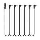 Black 6 Way Right Angle Daisy Chain Splitter Cable, Wear-Resistance
