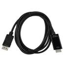 HDMI Cable 6 Feet 4K X 2K DisplayPort / Mini DP Male A HDMI Adapter Black