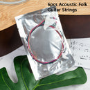 6pcs/set Acoustic Folk Guitar Strings Steel Core Copper Wire Wound Tens JtJ Bj