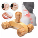 10Pcs Solid Wood Full-Body Four Wheels Wooden Car Roller Relaxing Hand Mass K6N3