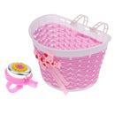Bike Front Basket Bicycle Cycle Shopping Stabilizers Child Kids Girls + Bell
