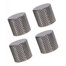 4 Piece Black Metal Speed Control Knobs Volumes Tones - Electric Guitar Parts