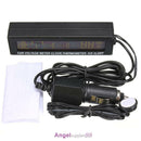 12V/24V Digital LCD Clock In/Out Thermometer ICE Alert Kit Car Voltage Meter A